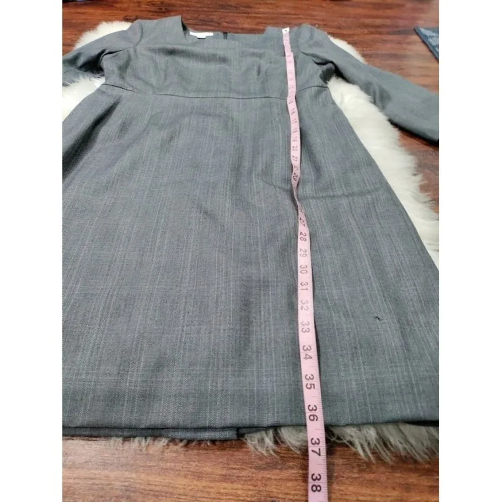 80's Pendleton 100% Wool Black & White Houndstooth Sheath Midi Dress 12 P - Picture 13 of 16